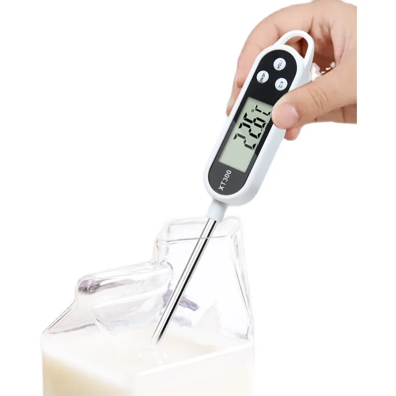 مسبار ميزان حرارة الطعام لقياس درجة حرارة زيت الماء والحليب والخبز والمطبخ يستخدم الطفل في درجة الحرارة الداخلية