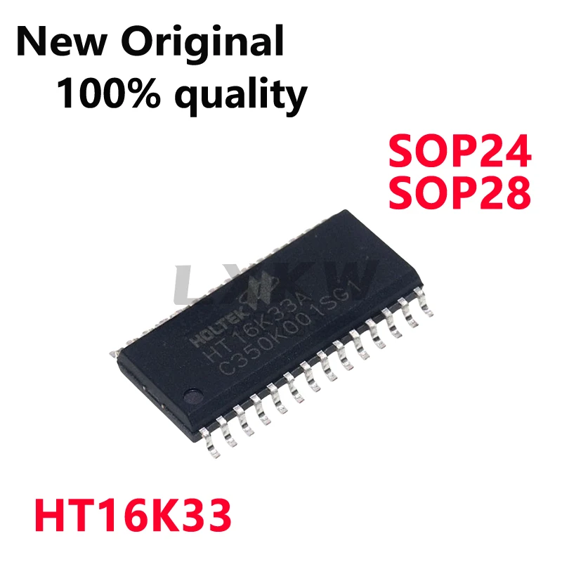 (5-10 pièces) nouvelle carte RAM originale HT16K33 HT16K33A SOP24 HT16K33 HT16K33A SOP28 16*8 puce de pilote de contrôleur LED en Stock