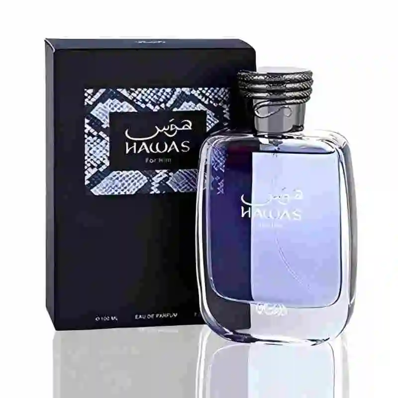 Rasasi Hawas EDP 100ML, fris oceanisch parfum voor mannen, langdurig verkwikkende maritieme accorde