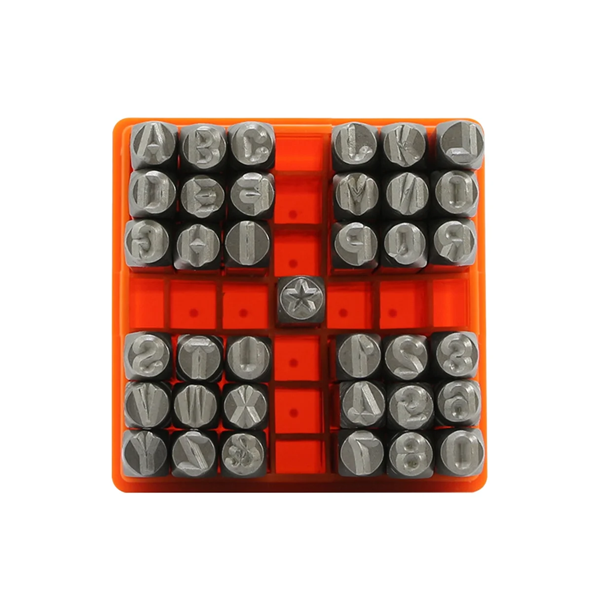 Número e conjunto do selo do metal, DIY Artes e Ofícios Suprimentos, Kit Punch, 6mm, 1/4 pol, 37 PCs