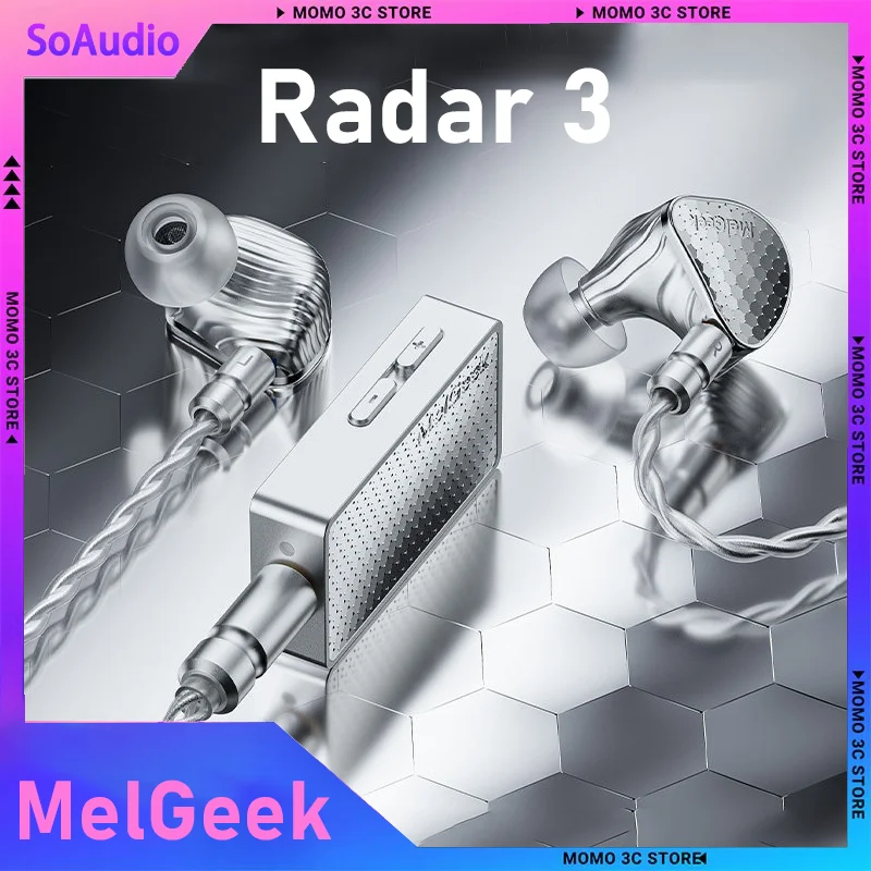 

Проводные игровые наушники MelGeek Radar 3 HiFi с микрофоном, 1DD + 2BA, 0.78 мм, 2-контактный разъем, игровая звуковая карта