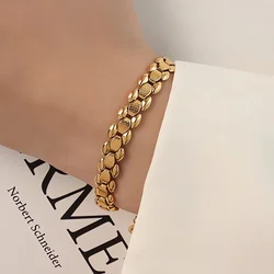 Special offer 18k Gold color Silver Plated Bracelets for Men Women luxury fashion Jewelry Wedding Party Couple gift 18+5cm