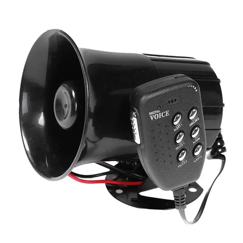 Car Alarm Siren Horn 6 Sounds Alarm Claxon 12V For Auto Car Motorcycle Automobile 115dB Loud Horn Alarm Speaker car accessories