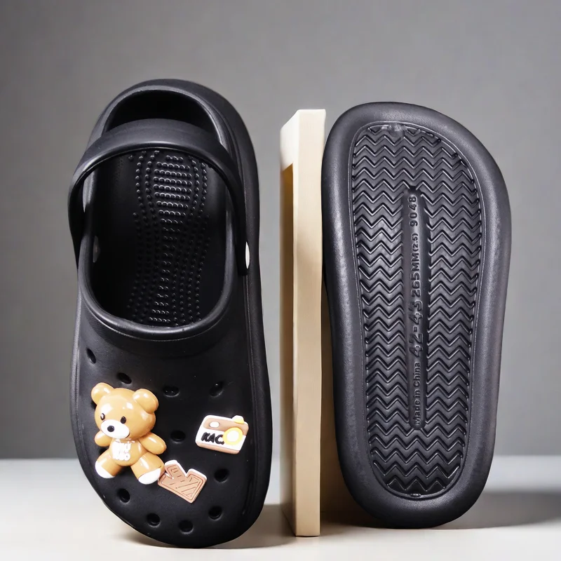 Summer Frenzy Slippers Soft Beach Cloud Platform Bear Slipper Men Shoes Indoor Bathroom Slides Outside EVA Sandals Ultra-Soft