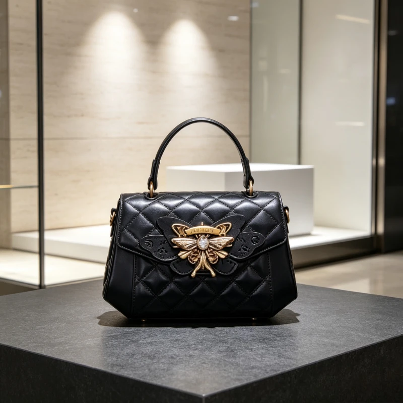 Versatile Designer Handbag For Ladies, Leather Messenger Bag Convertible To Shoulder Bag, Trendy & Practical