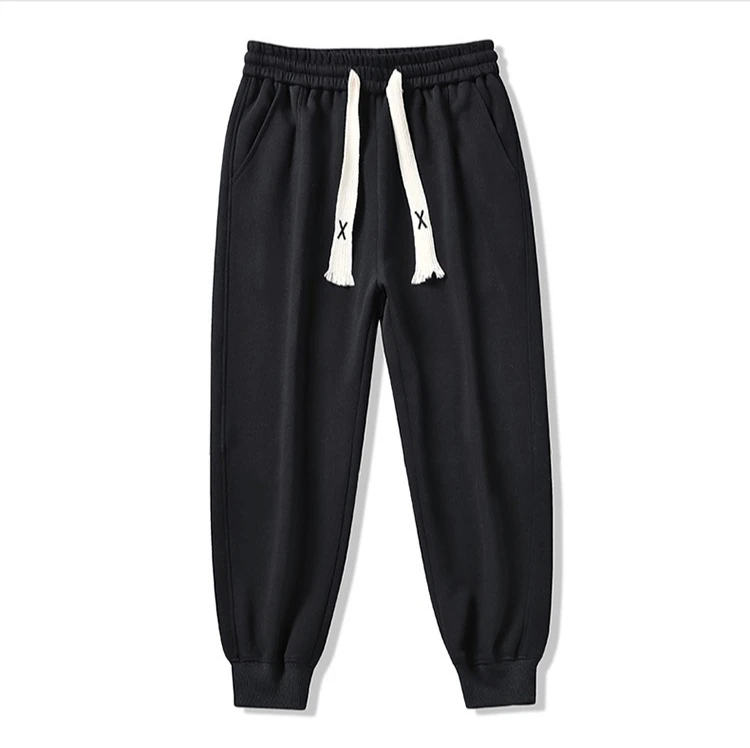 

Мужские осенние спортивные брюки, новые повседневные однотонные повседневные брюки, универсальные брюки из чистого хлопка