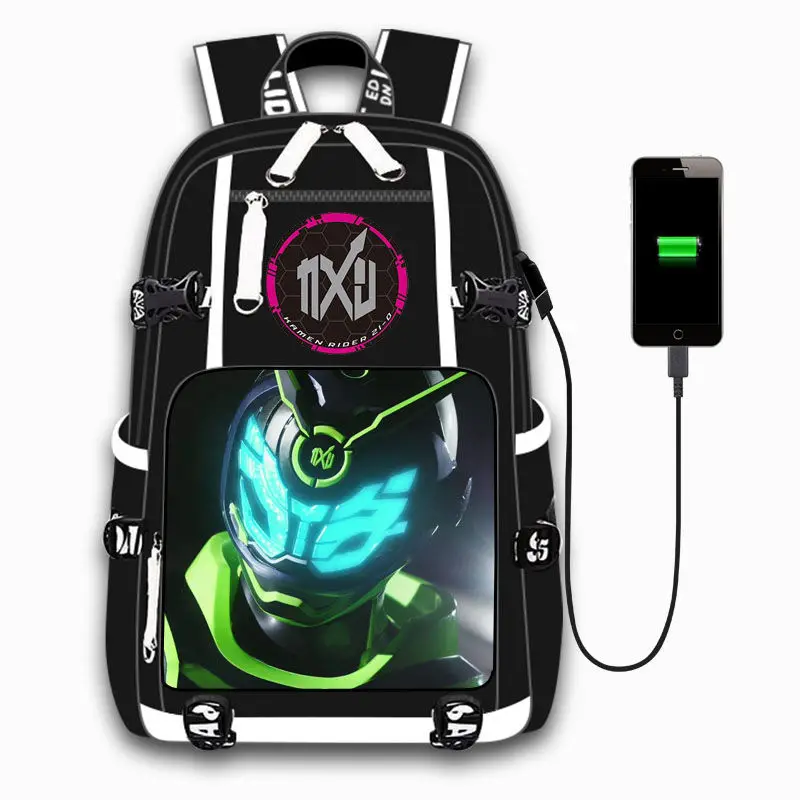 Kamen Rider W schoolbag around empty I Ghost Shiwang Build backpack personality students men and women casual  zipper shoulders