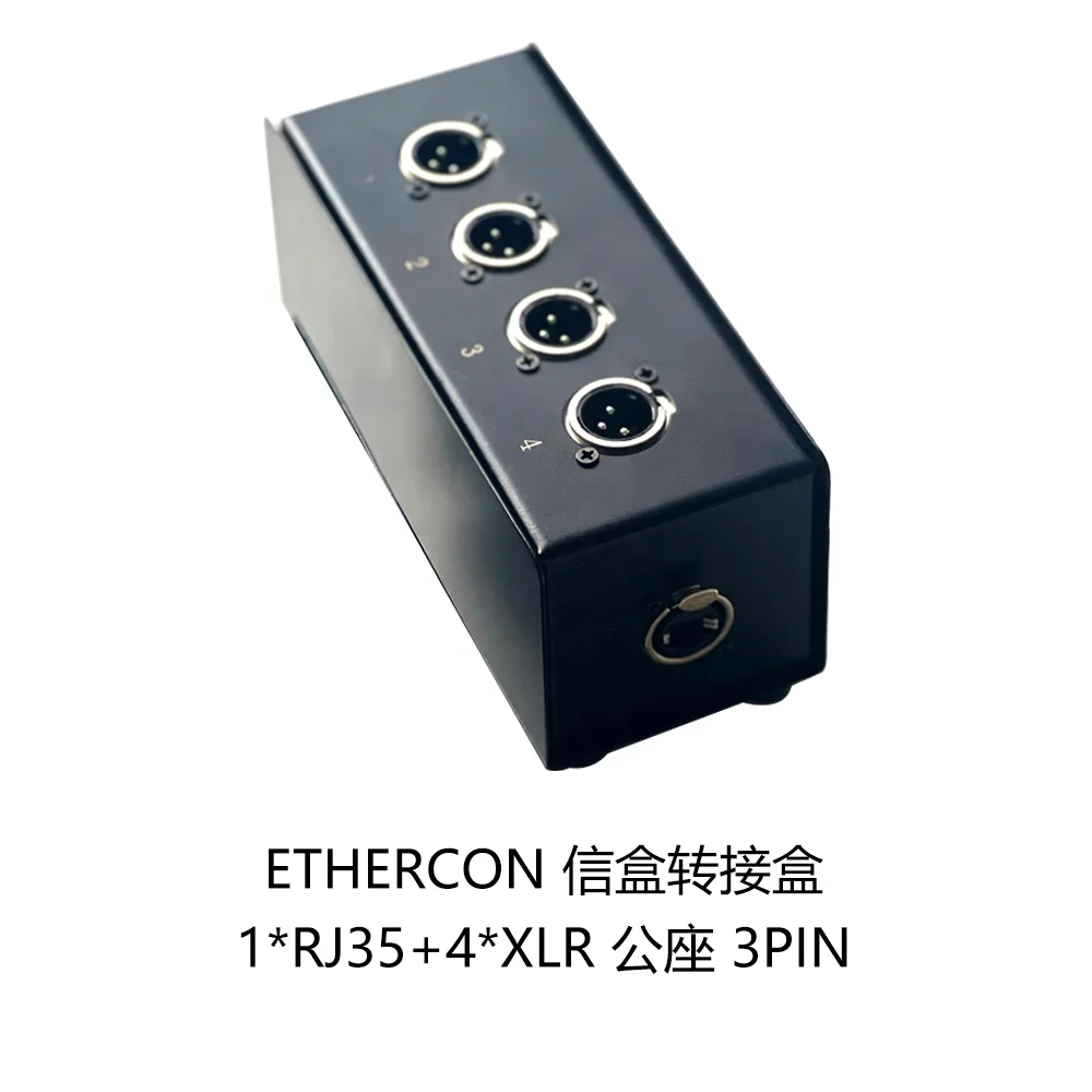 4 Channel 3 Pin Multi Network XLR Cable Breakout for Stage Sound Lighting and Recording Studio Male and Female to RJ45 Ethercon