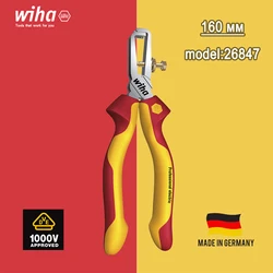 WIHA 26847 Insulated Stripping Pliers 1000V VDE 160 mm Wire Stripping Tool for Electricians