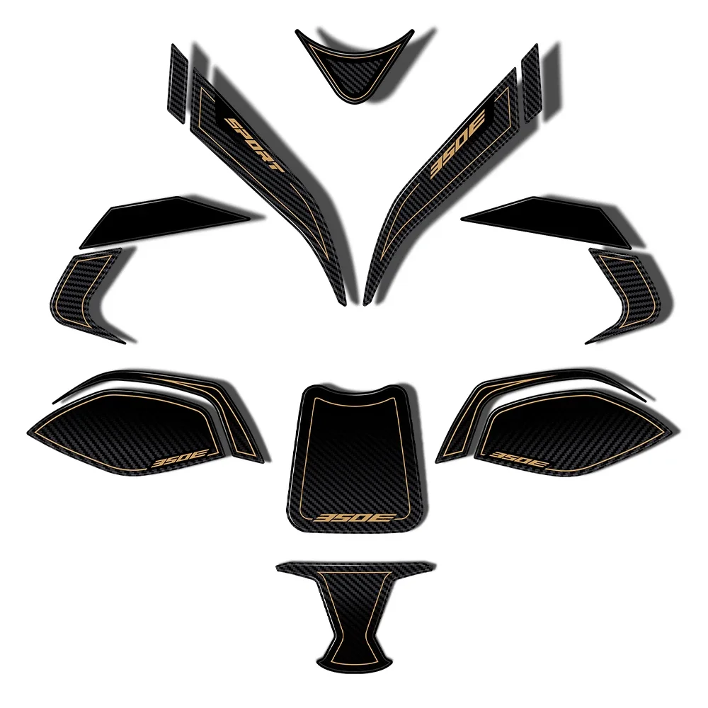 For Zontes 350E 2024 2023 3D Sticker Protection Kit Motorcycle Accessories Decorative Decal Anti-Scratch Sticker 350E Zontes
