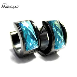 FairLadyHood 7x9 mm 12 Colors Stainless Steel Hoop Earrings For Women