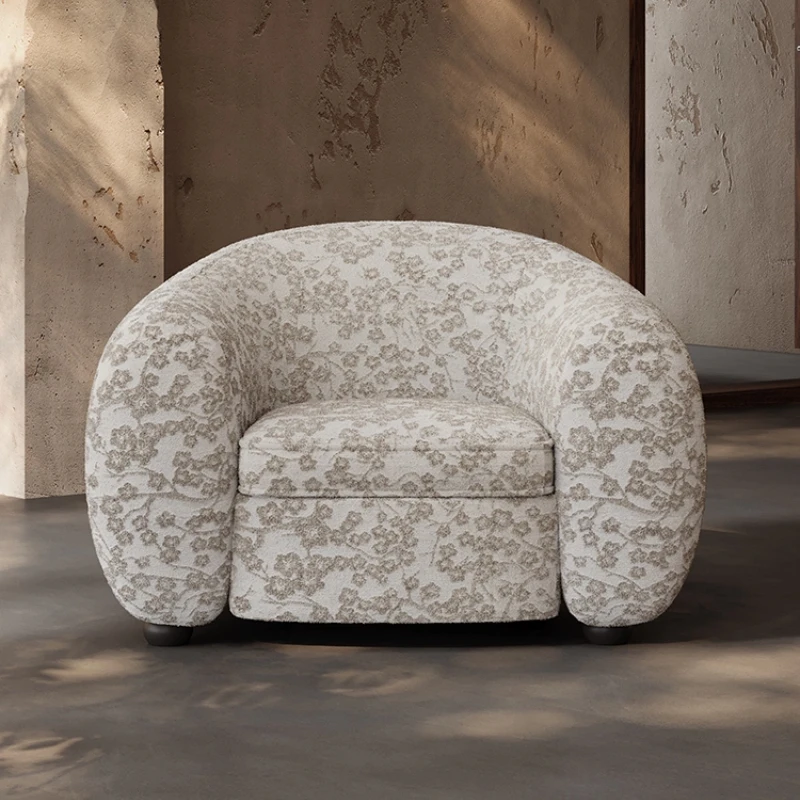 Cream wind single sofa chair, designer living room