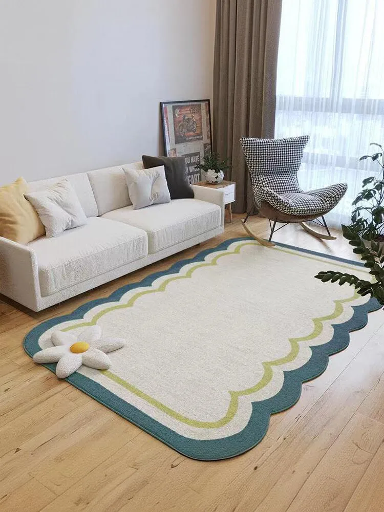 Stripe Wave Carpet Creative Funny Color Block Rugs Soft Comfortable Living Room Carpets Machine Washable Easy Clean Bedroom Rug