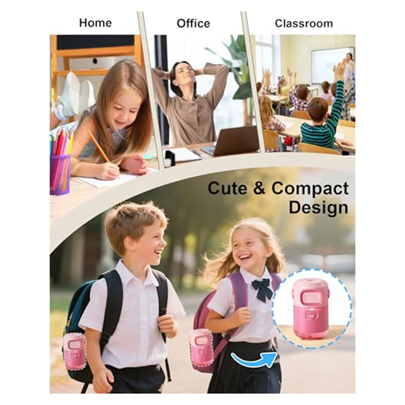 

Well Made-Electric Pencil Sharpener For Kids, Fully Automatic Pencil Sharpener For Colored Pencils, Rechargeable Sharpener