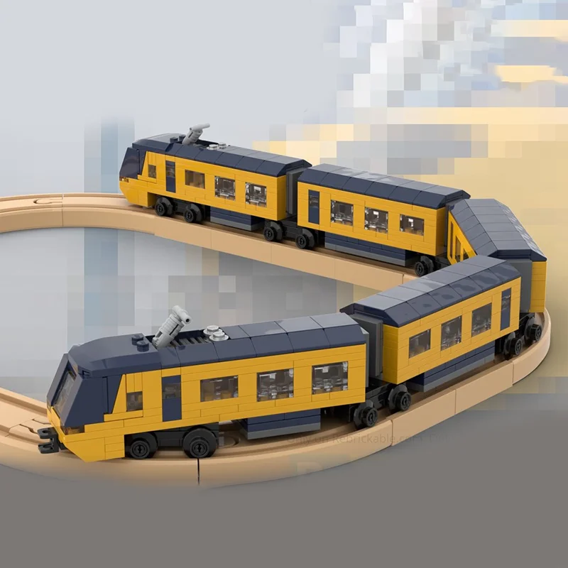 509 قطعة MOC Intercity قطار بريو السكك الحديدية الخشبية 4 نموذج بناء هدية الكريسماس كتل لعبة الهندسة المعمارية تجميع لتقوم بها بنفسك فكرة الطوب #2