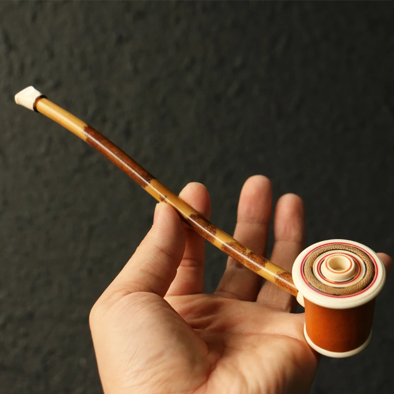 Wuyi Mountain Hong Xiangfei Old Materials Pipe Smoking Set Bamboo Articles Crafts