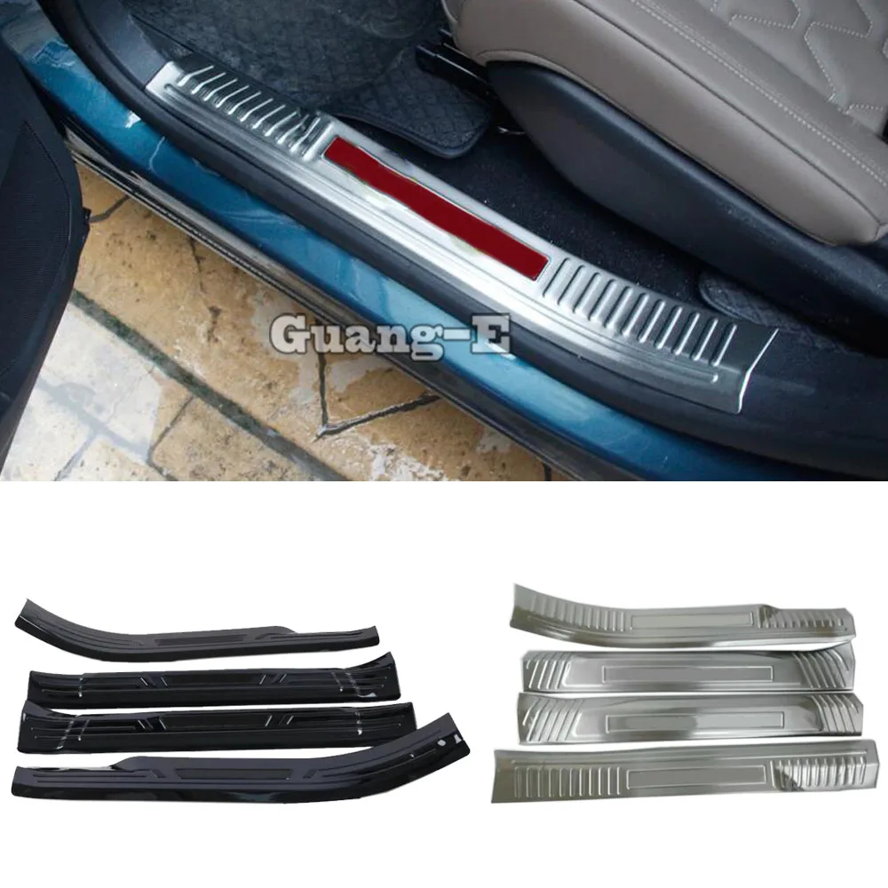 

For Peugeot 5008 2017 2018 2019 2020 2021 Car Stainless Steel Pedal Door Sill Scuff Plate Inner Built Threshold Parts 4PCS