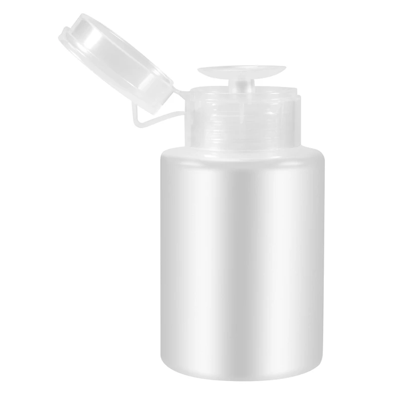 150ml Nail Art Makeup Polish Plastic Pump Dispenser Bottle Remover White