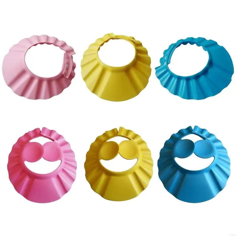

D5QA EVA Shower for Infant Ear Eyes Protective Bath Hat Kid Adjustable Shower Hat
