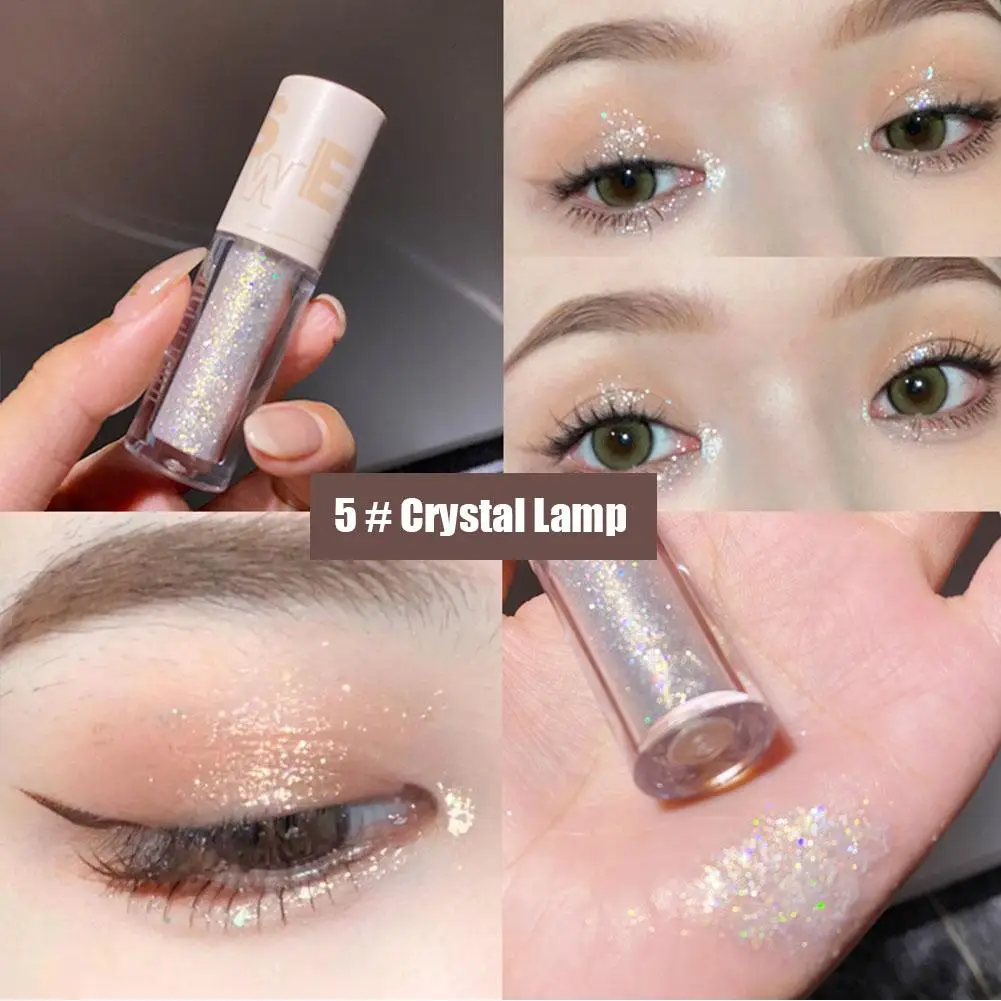 Glänzende flüssige Lidschatten Glitter rosa aufhellen Highlight Lidschatten wasserdicht schnell trocknende Schimmer Kosmetik Korea Mädchen Stil