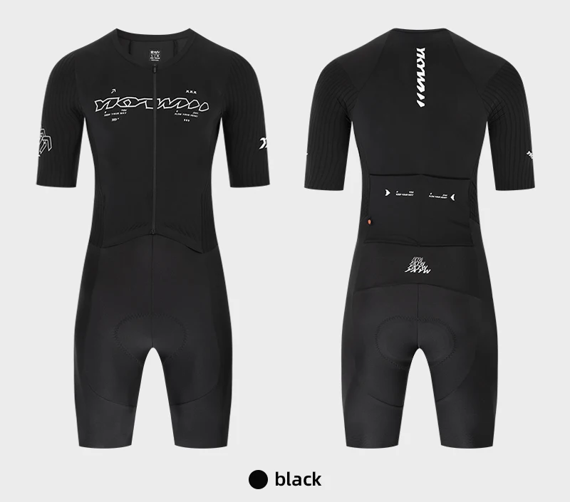 YKYWBIKE Einteiliger Radsport-Skinsuit Italien 200kg/m³ Elastische Interface-Polster Aerodynamisches Rennrad-Set Fahrradbekleidung – Detail 13
