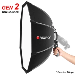 Triopo KS90/65/55cm Flash Speedlite Portable Octagon Umbrella Soft Box Diffuser Softbox for Flashlight Canon NIkon Yongnuo Godox