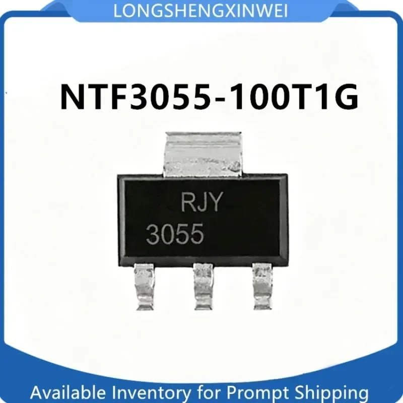 50PCS  NTF3055-100T1G New Silk Screen 3055 Original SOT223 MOSFET in Stock