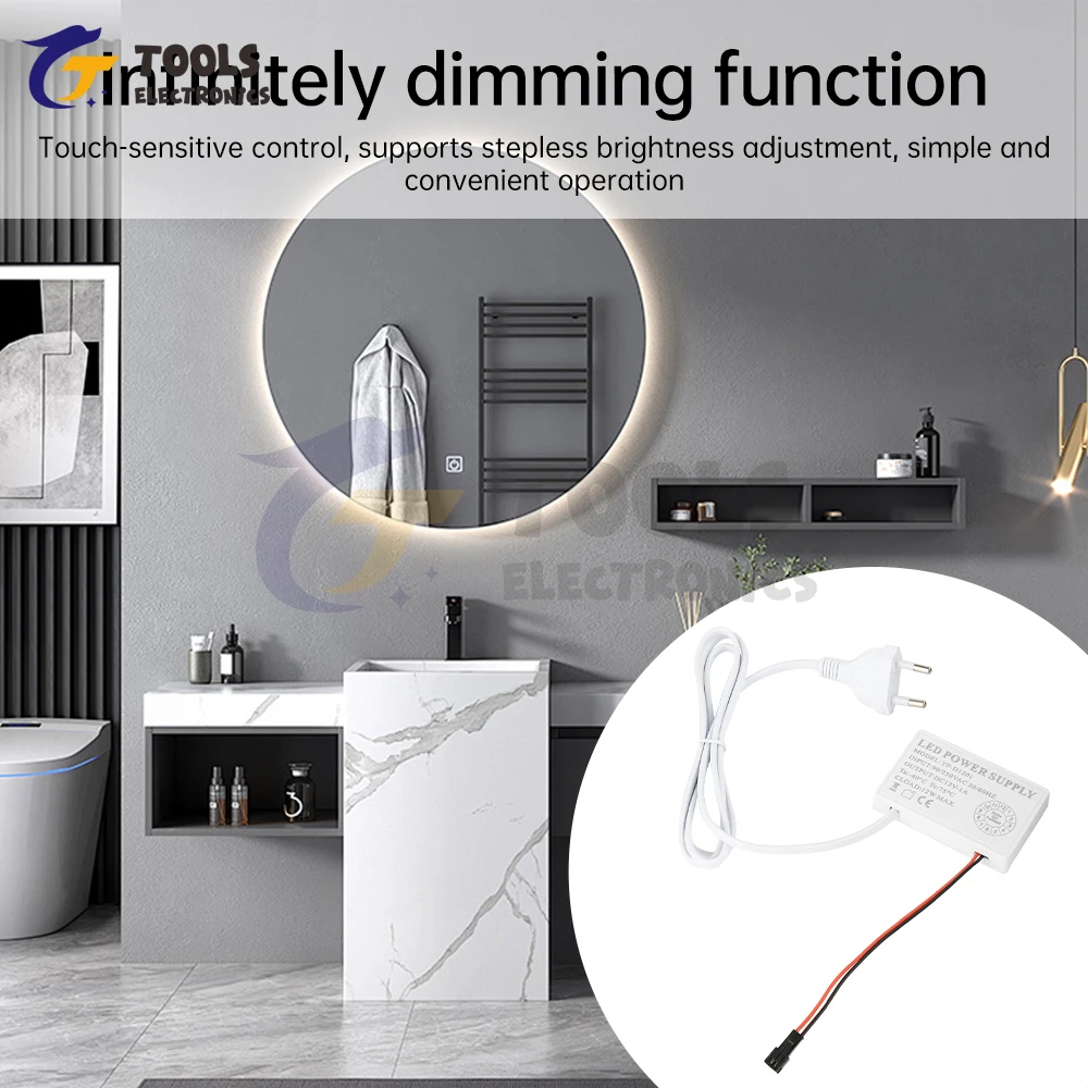 Touch Sensor Switch AC 90-250V to DC 12V 1A 12W  Infinitely Dimmable Touch Sensor Switch LED Driver