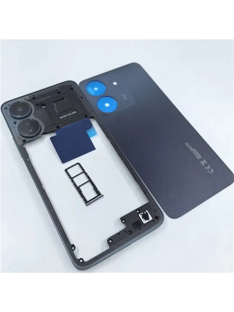Obudowa do Xiaomi Redmi 13C 4G: środkowa ramka + tylna obudowa baterii + tylne dekielki + tacka na kartę SIM + obudowa obiektywu aparatu. — zdjęcie produktu 5
