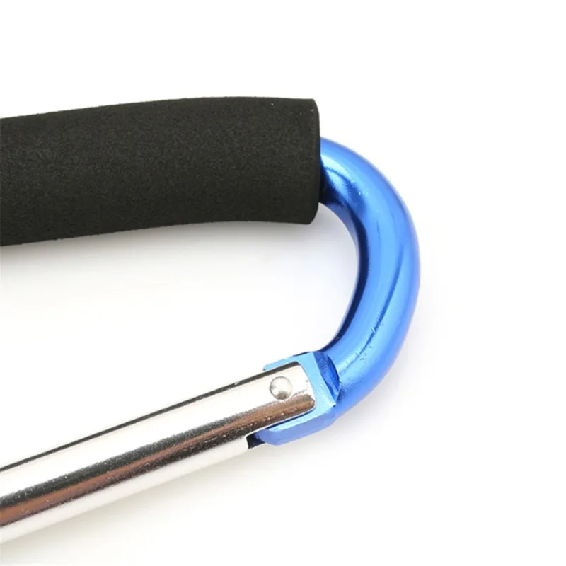 Großer Karabiner, Kinderwagen-Haken, Organizer, Aluminium, D-Ring, Federverschluss, Schlüsselanhänger-Clip, Tragegriff zum Aufhängen von Geldbörsen, Einkaufstaschen – Detail 22