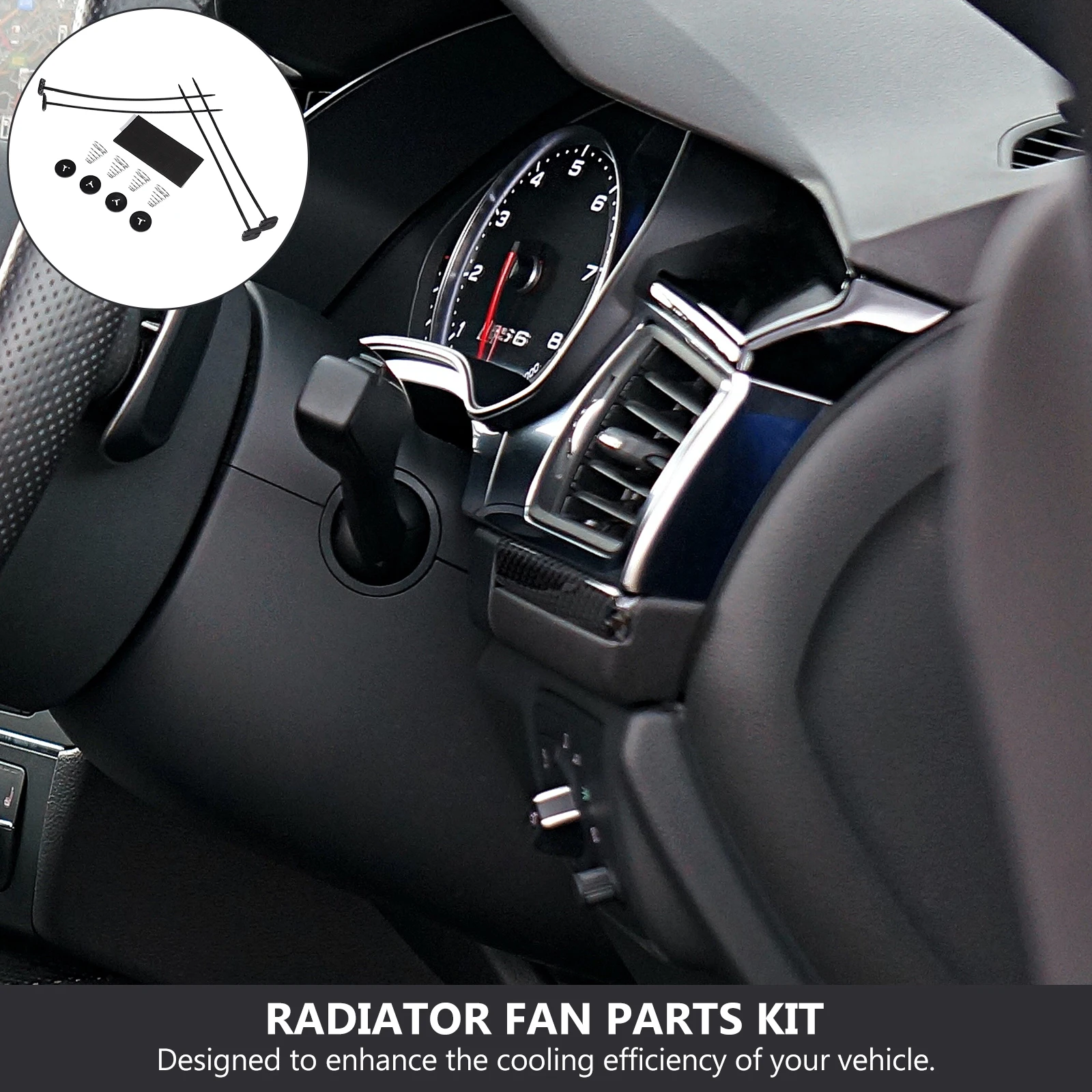 

1Set Universal Cooling Radiator Fan Parts Kit Auto Cooling Fan Installation Hardware Accessory Kit
