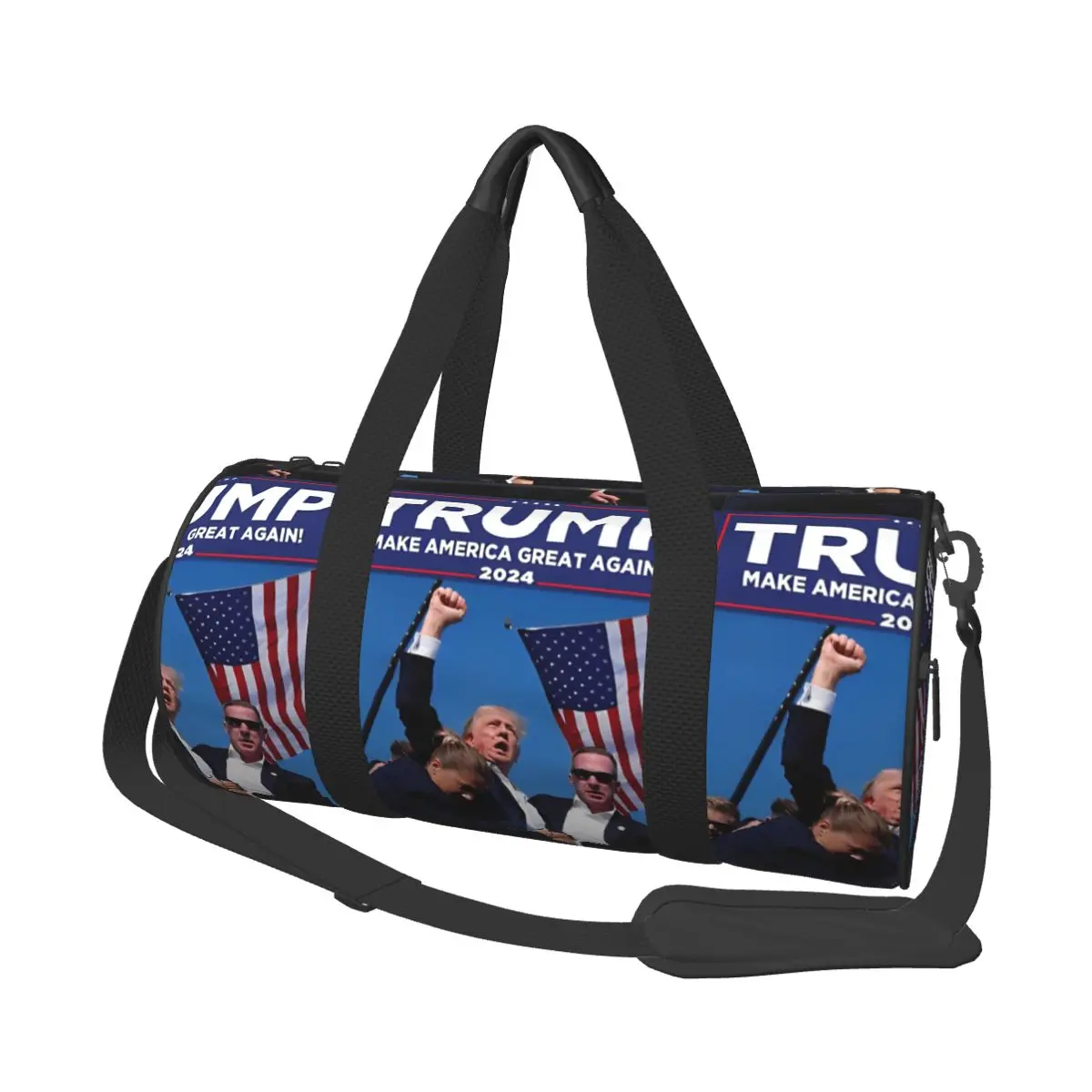 Fight Trump Assassination Attempt Travel Bag Training Gym Bag Men Printed Large Cute Sports Fitness BagsOxford Handbags