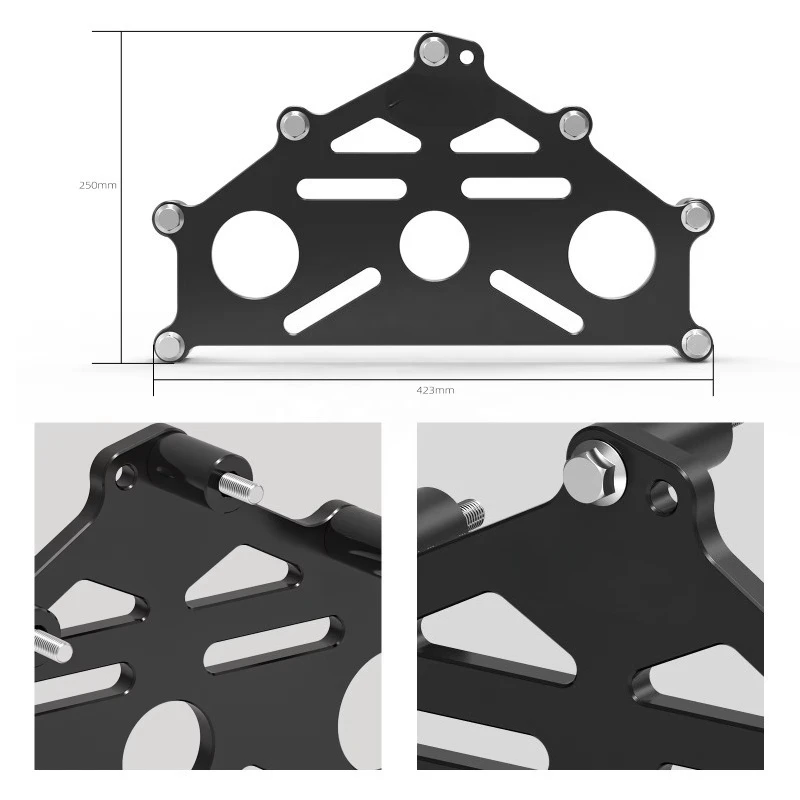 Heavy-duty engine mount plate bracket, aluminum, for Chevrolet SBC BBC LS LT engines, for Duramax