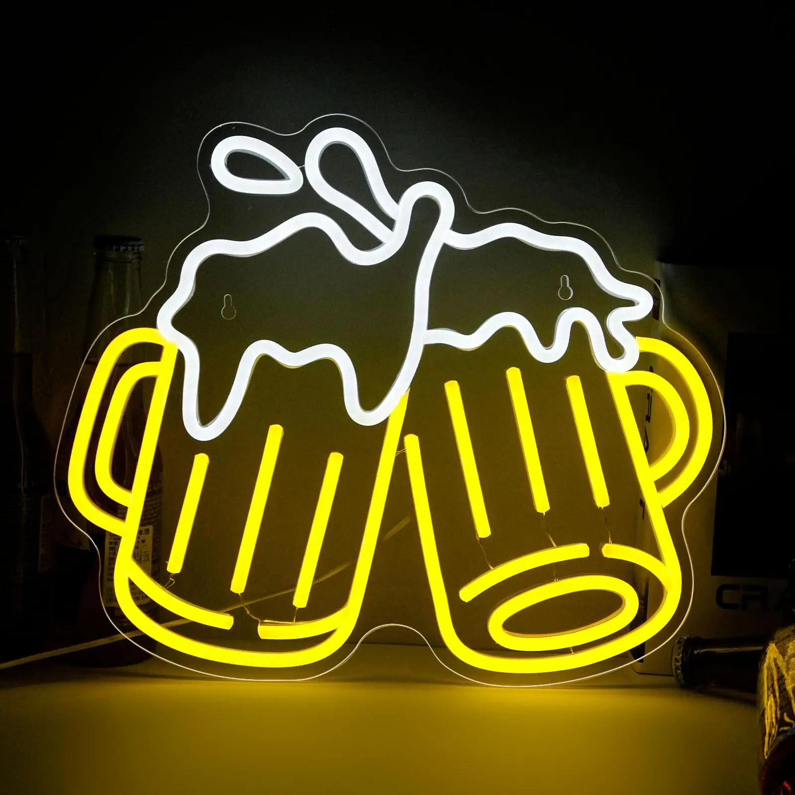 

2025 Dimmable LED Beer Neon Sign for Wall Decor Bar Pub Man Cave Energy Saving USB Powered Party Lights Gift for Restaurant Club