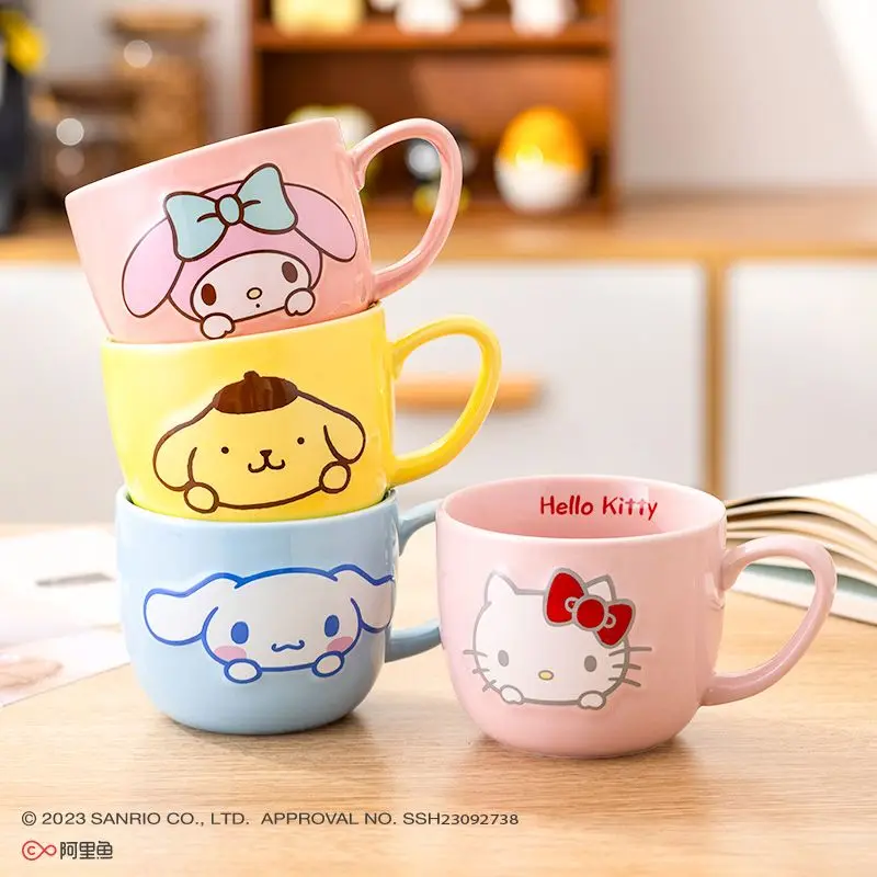 

Hello Kitty Cinnamoroll аниме кавайная чашка для воды Sanrio милый мультяшный мой Мелодия кофе конфетные подарки на день рождения для девочек