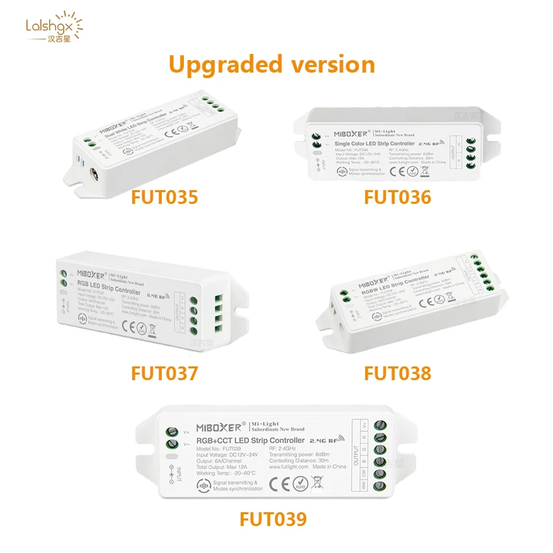 

LED Strip Controller Single Color/4-Zone Color/RGB+CCT Upgraded Version FUT035/FUT036//FUT037//FUT038//FUT039