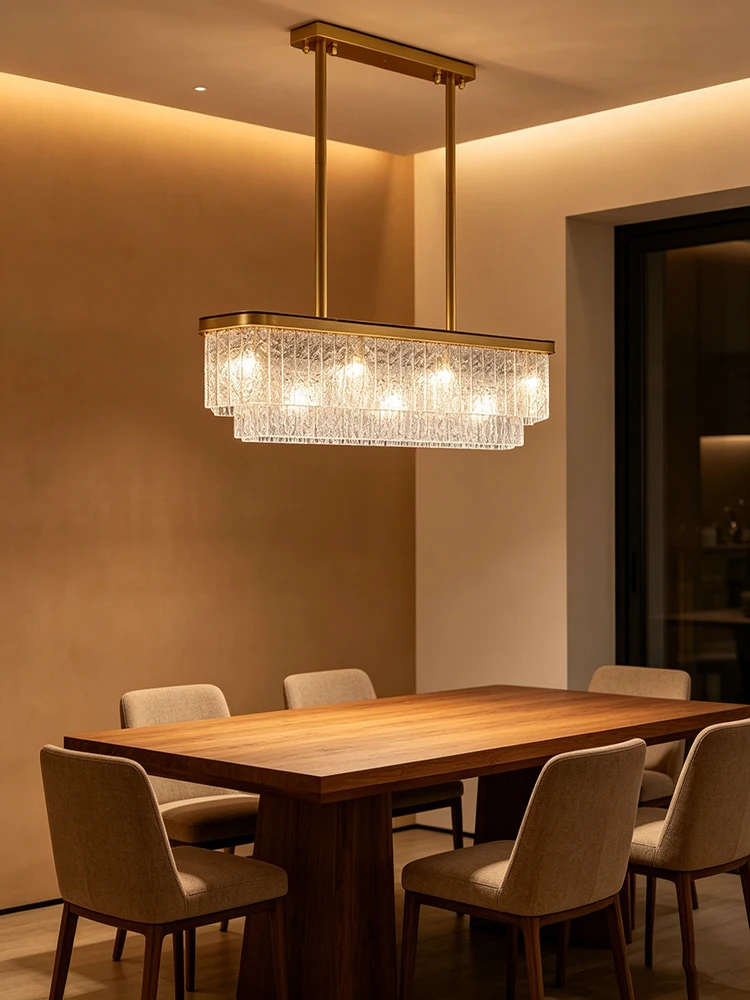 Classic Vintage Luxury Crystal Glass Ceiling Chandelier over Dining Table Living Room Villa Duplex Decoration Hanglamp Lustres