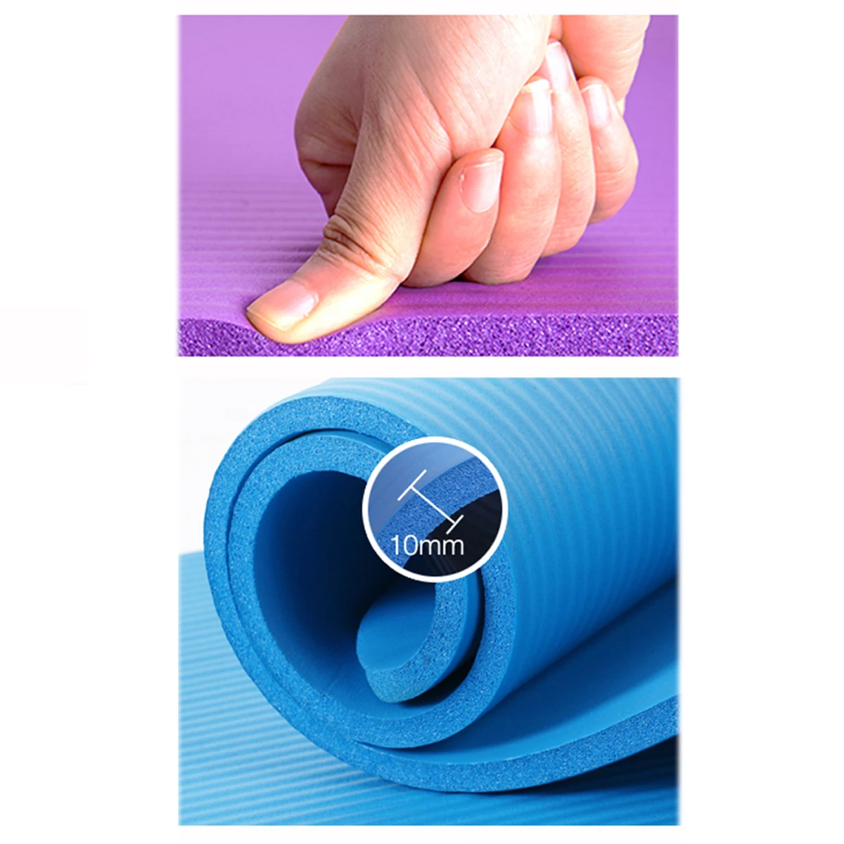 

Non-Slip Extra Thick Yoga For Women Exercise With Strap Moisture Resistant Anti-Tear Cushion Mat Home