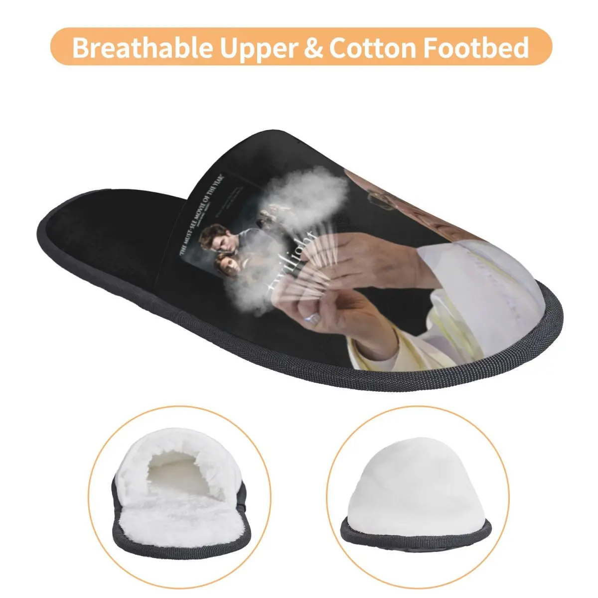 Custom Pope Holding Twilight Meme Soft Memory Foam House Slippers Women Cozy Warm Anti-Skid Slipper