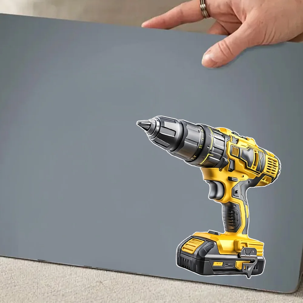 12x12 سنتيمتر 2D شقة واقعية الحفر الكهربائية ملصقات السيارات ، مضحك أدوات كهربائية مائي ، دائم ومقاومة الطقس ملصقات الوفير