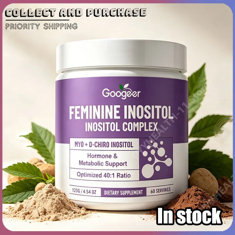 

Googeer Feminine Inositol Powder with Myo-Inositol and D-Chiro Supports Daily Wellness & Metabolism Hormone Balance 123g