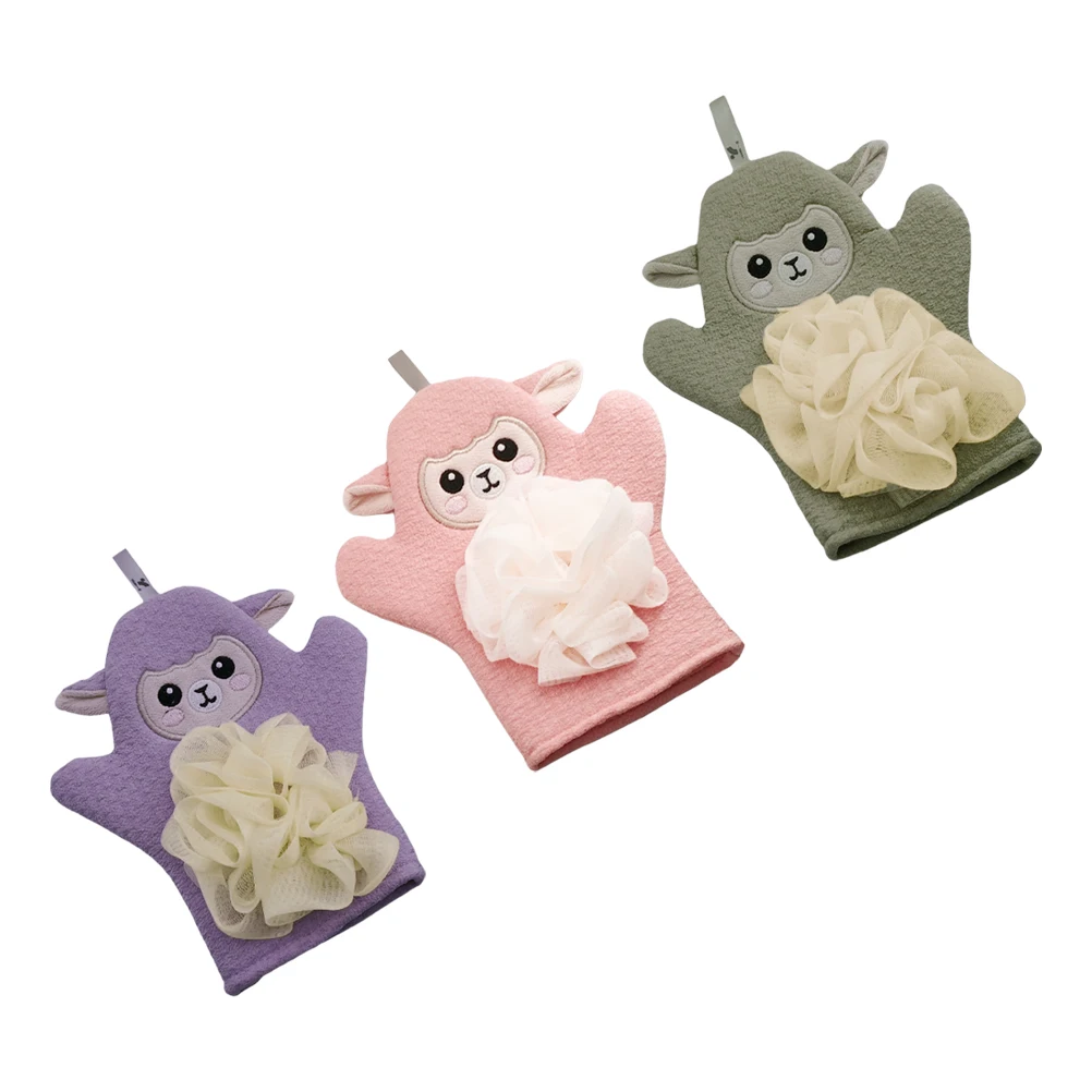 

3 Pcs Bath Gloves Shower Towels Foaming Tools Baby Tub Kid Body Scrubbers Cotton Cleaning Deep Decontamination