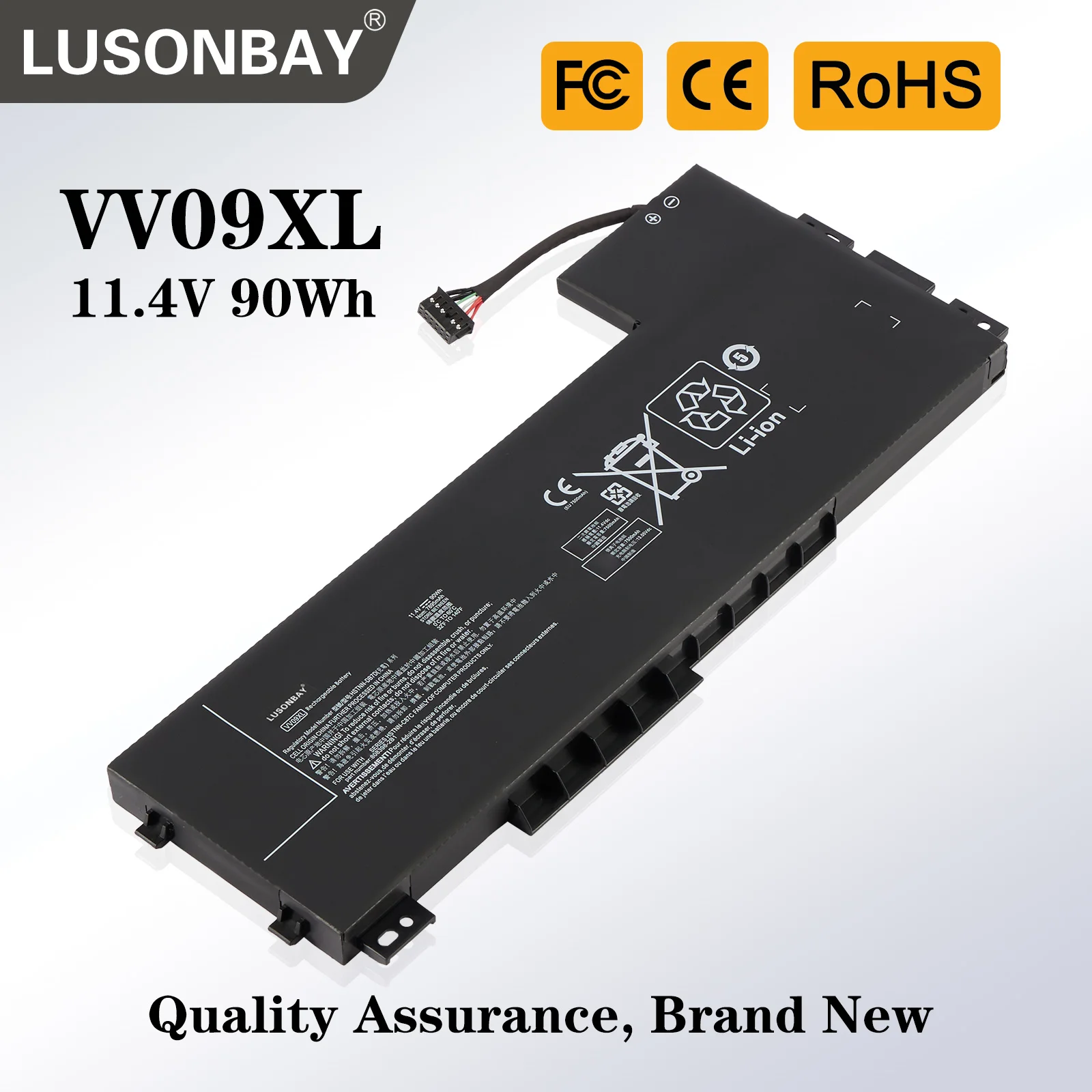 

LUSONBAY VV09XL Laptop Battery For HP ZBook 15 G3 G4 Series HSTNN-DB7D HSTNN-C87C 808398-2C2 808398-2C1 808452-005 11.4V 90WH