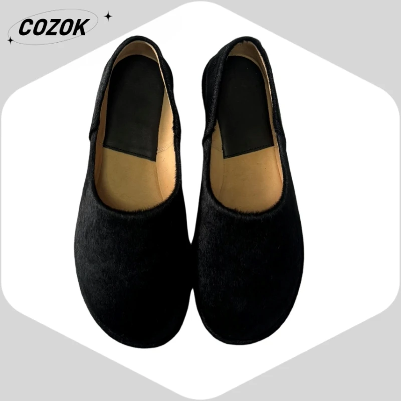 

25. Лидер продаж, стильные усовершенствованные износостойкие повседневные женские лоферы из натуральной кожи с одной педалью, модные универсальные A 040223