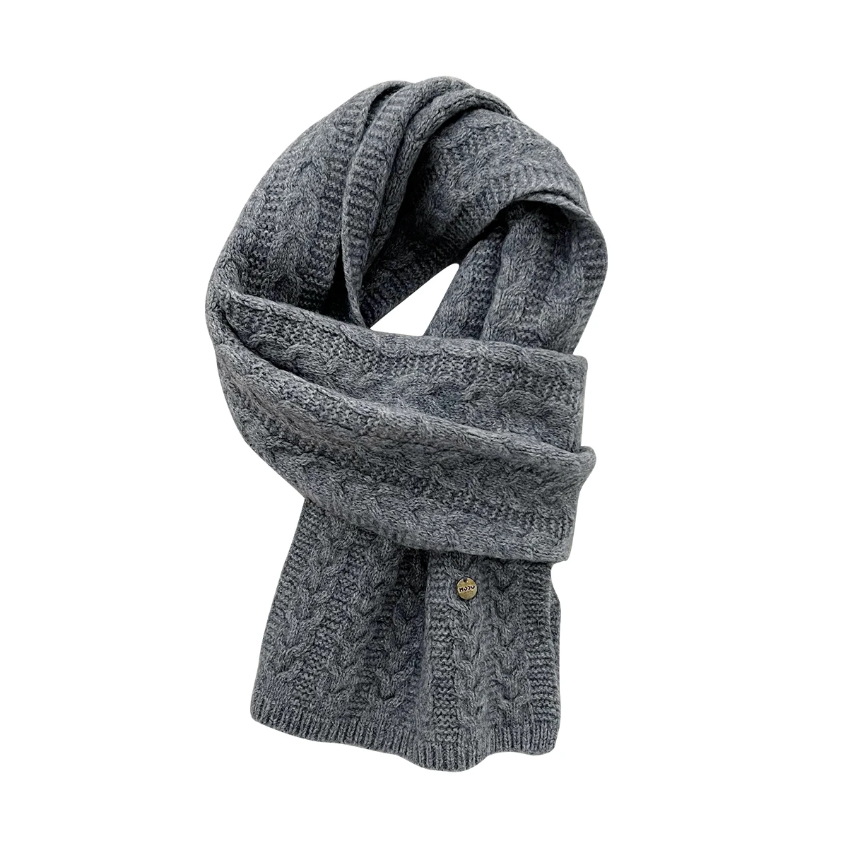 2024 New 100% Wool Scarf Winter Hot Selling Solid Color Knitted Scarf Universal Warm Scarf Holiday Gift