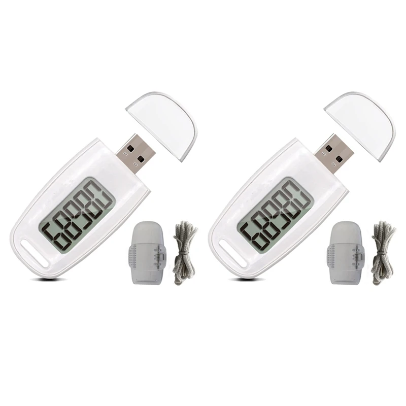 

Top!-2X Simple Step Counter,Walking 3D Pedometer With Rechargeable Battery,Accurate Fitness Tracker,Digital Pedometer,White