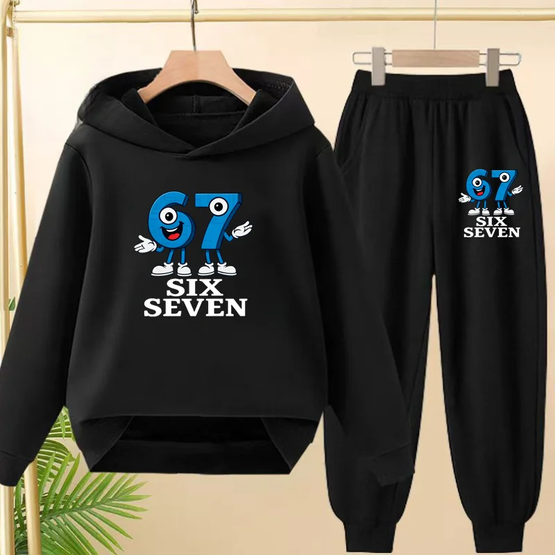 

Зимние флисовые толстовки с капюшоном для детей от 3 до 12 лет в качестве праздничных подарков, повседневные толстовки и штаны для мальчиков и девочек