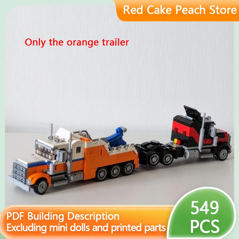 

Модель городской автомобиль MOC, строительные кирпичи, классический маленький прицеп, грузовик, модульная технология, детские праздничные подарки, сборка игрушек, костюм