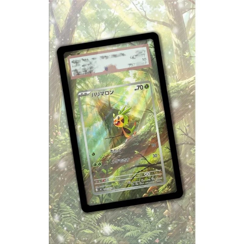 Expositor de Arte para Cartão Pokémon Chespin PTCG, Chaveiro, Colecionáveis de Anime, Produtos de Anime, Estojo Protetor de Acrílico, Brinquedos, Presente