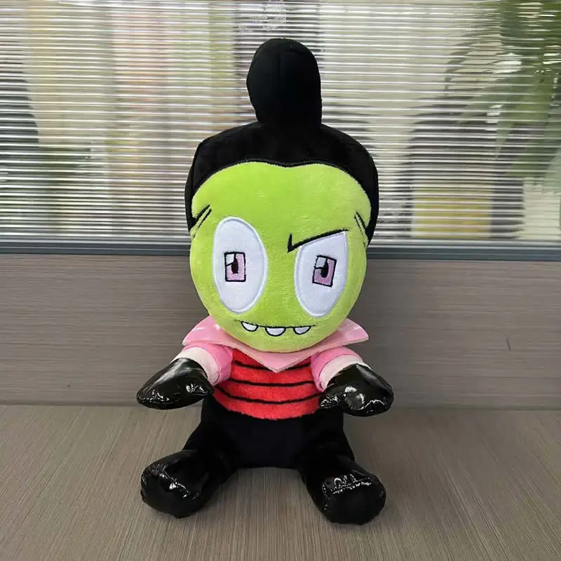 28cm Alien ET 3D Eyes Green Invader ZIM GIR Dog Plush Figure Toy Soft Stuffed Collectible Toy Christmas Gift Toys for Children